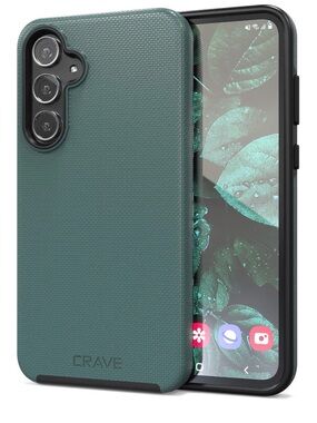 CRAVE dual Guard for Samsung Galaxy A55 case forest green 6.6 inch dual layer